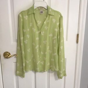 Womens silk button down shirt small